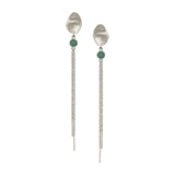 NORIA Earring with aventurine and chains