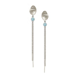 NORIA Earring with larimar and chains