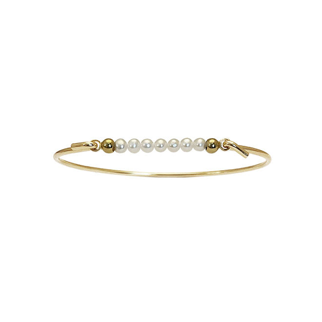 Bangle with 3mm Pearls top