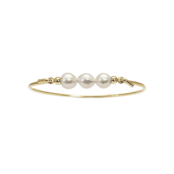 Bangle with Baroque pearl top