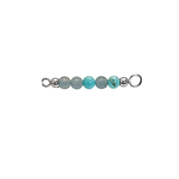 Turquoise and Aquamarine top for bangle