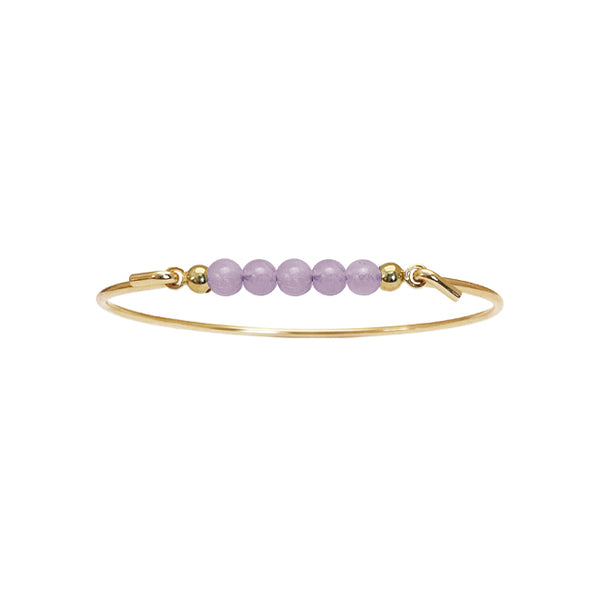 Bangle with light Amethyst top