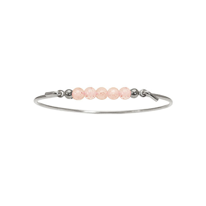 Bangle with Strawberry quartz top