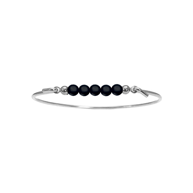 Bangle with Black agate top