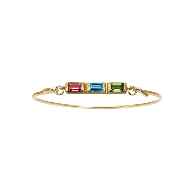 Bangle with mixed Square top
