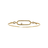 Bangle with Elipse top with diamond