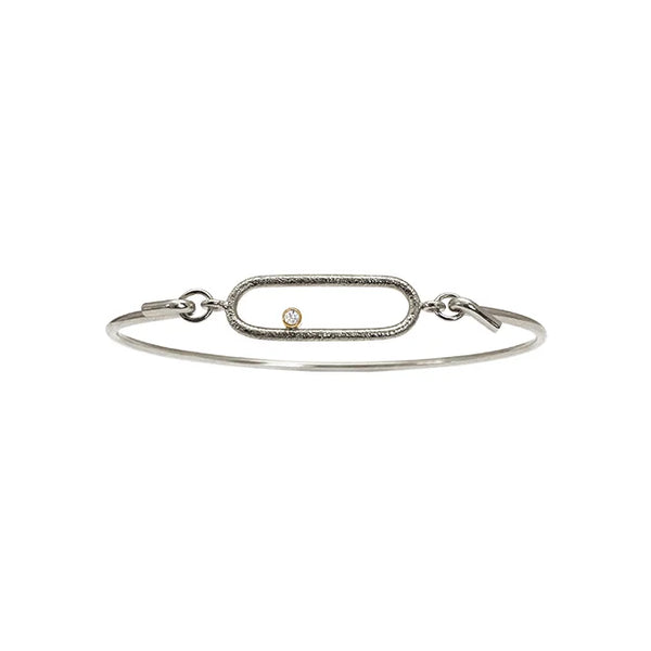 Bangle with Elipse top with diamond