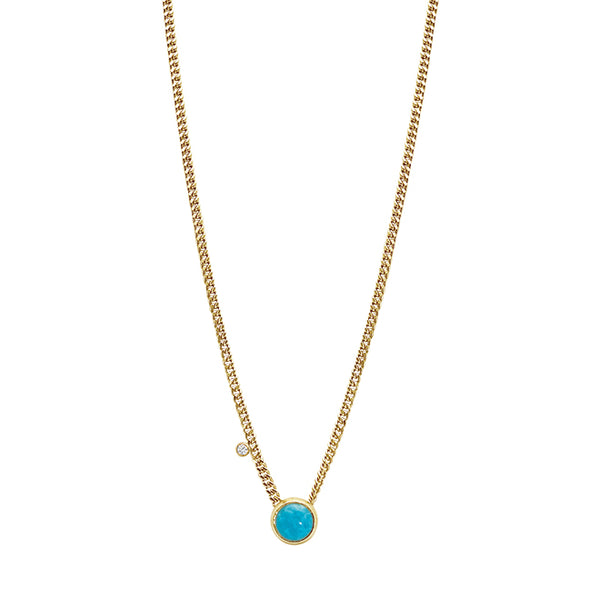 Koulè collier with turquoise and diamond