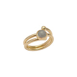 LOOP ring with grey moonstone