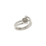 LOOP ring with grey moonstone