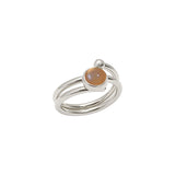 LOOP ring with peach moonstone