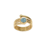 LOOP ring with aquamarine