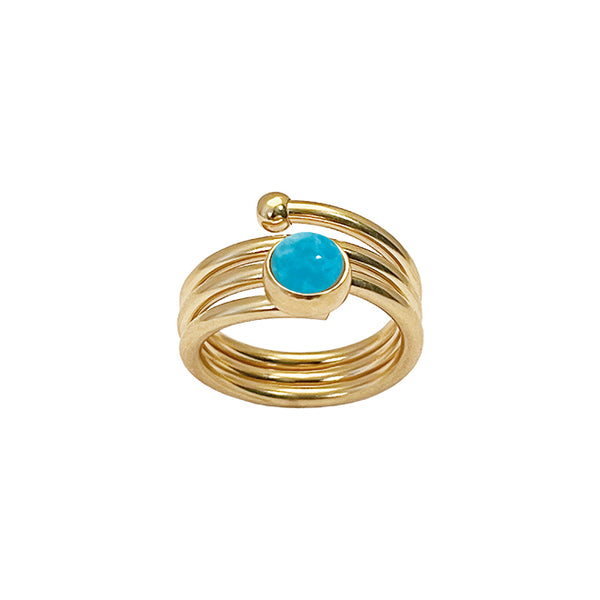 LOOP ring with turquoise