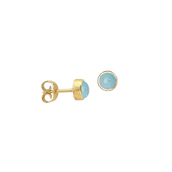 Horizon earring with Blue Larimar