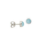 Horizon earring with Blue Larimar