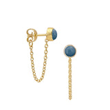 Horizon earring with Blue Opal