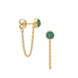 Horizon earring with Green Aventurine