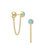 Horizon earring with Blue Larimar