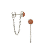 Horizon earring with Red Aventurine