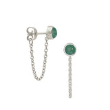 Horizon earring with Green Aventurine