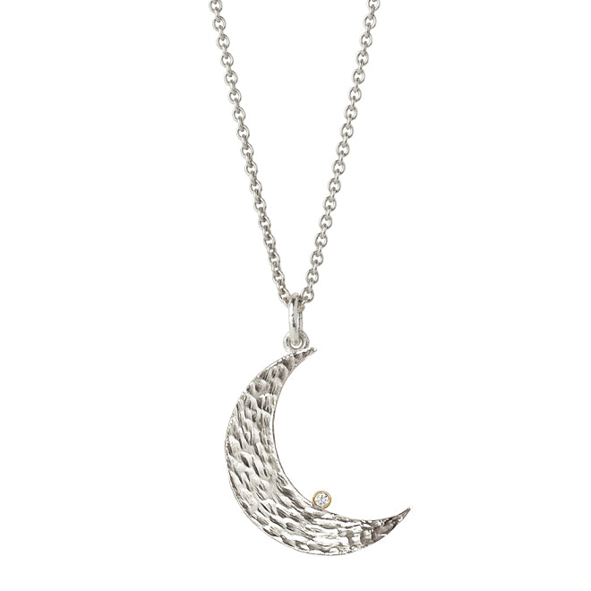 MOON pendant large with diamond