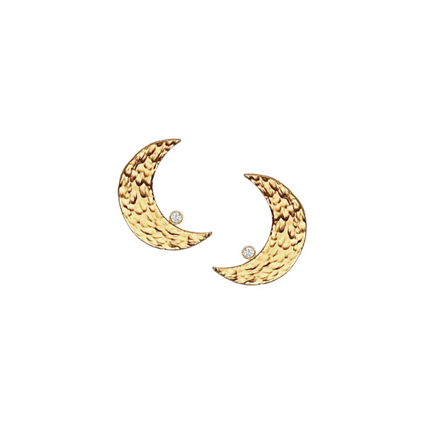 MOON earring with diamond