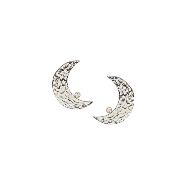 MOON earring with diamond