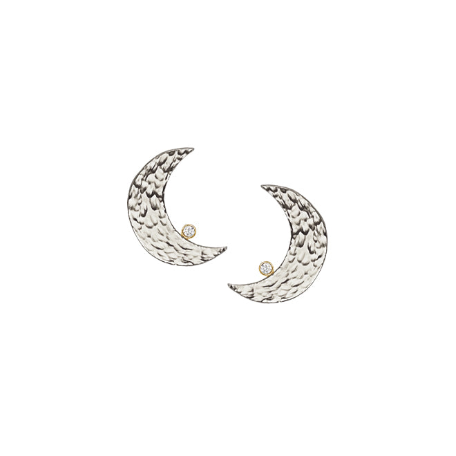 MOON earring with diamond