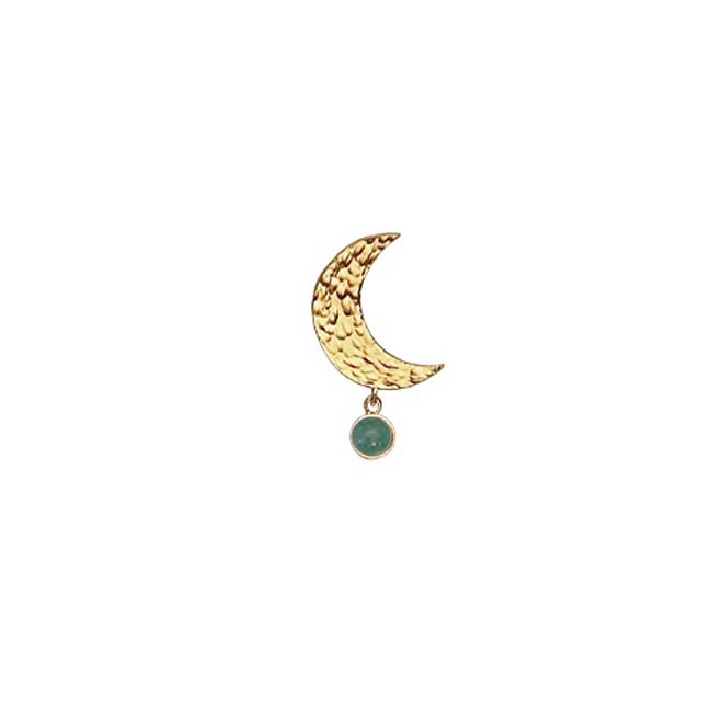 MOON Ohrring mit Aventurin