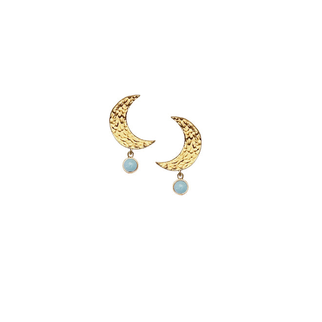 MOON earring with Larimar