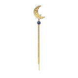 MOON Ohrring mit blauem Opal und Ketten