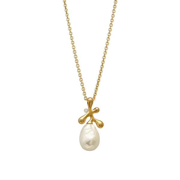 FLOREA Anhänger mit Perle und Diamant