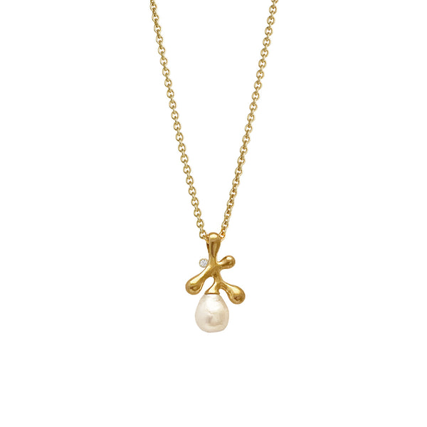 FLOREA Anhänger mit Perle und Diamant