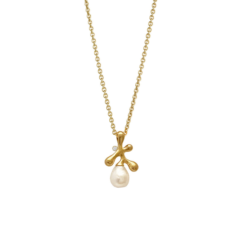 FLOREA Pendant with pearl and diamond