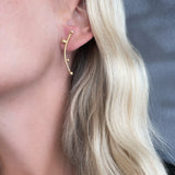 LUNA earrings in silver with bullets
