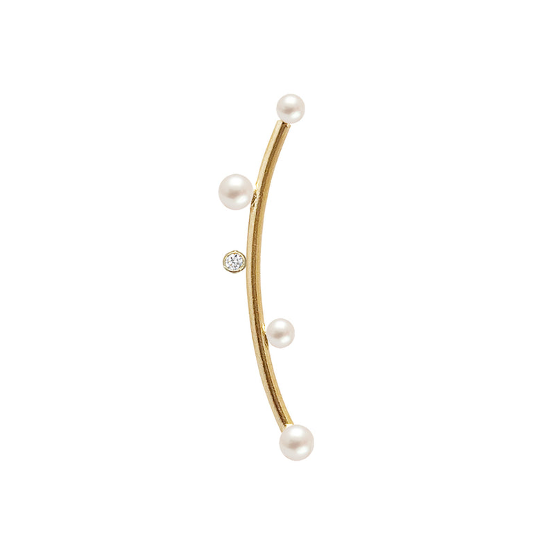 LUNA Earring with pearls and diamond