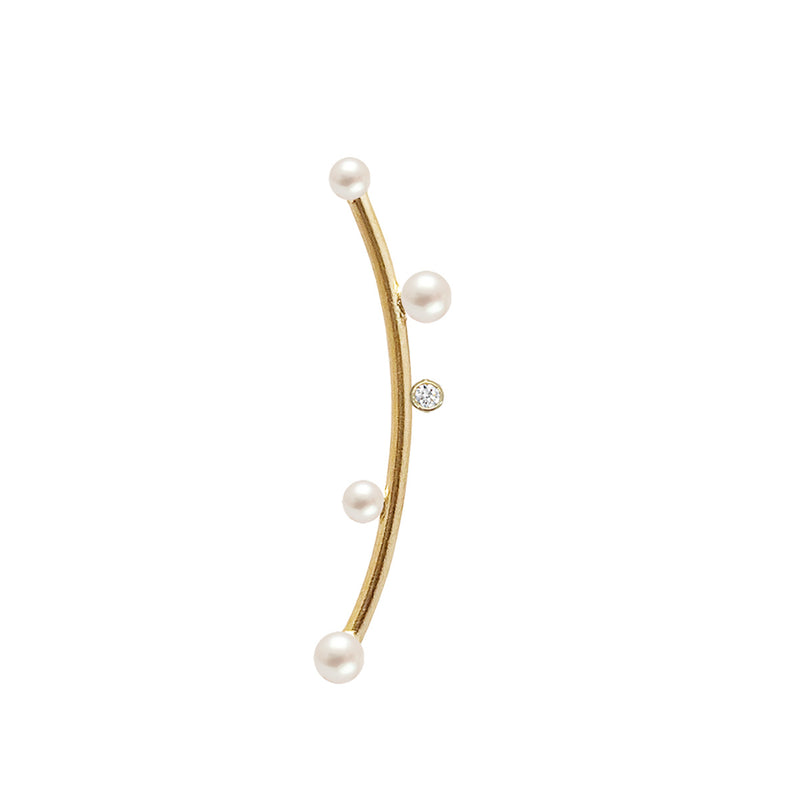 LUNA Earring with pearls and diamond