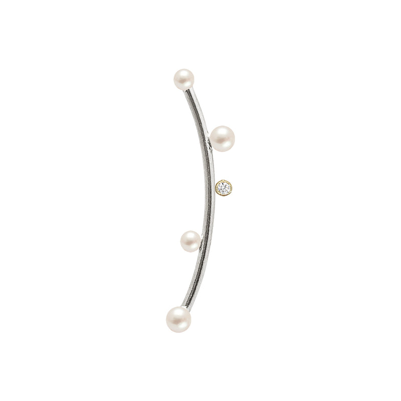 LUNA Earring with pearls and diamond
