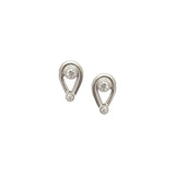 LUMI earring in silver with zirconia