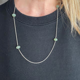 60cm Silver chain with Aventurine