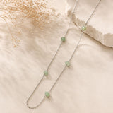 60cm Silver chain with Aventurine