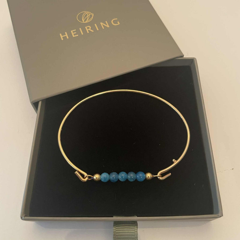 Armring med blå apatit top