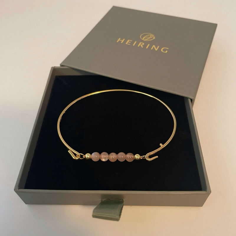 Armring med Peach månesten top