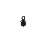 Flower pendant with black agate