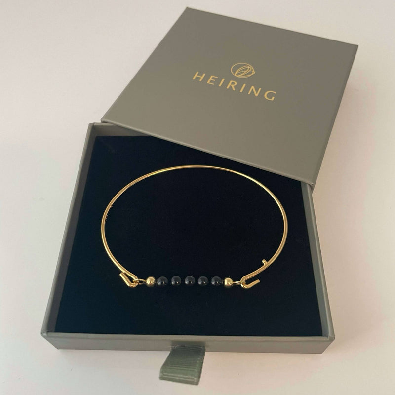 Armring med sort agat top