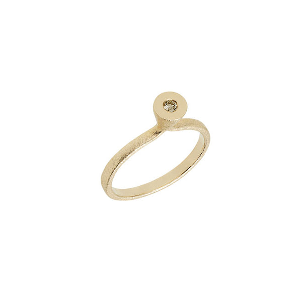 Ring in 14K gold with diamond