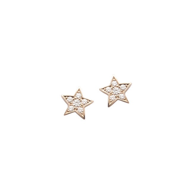 Star earring in 14K gold