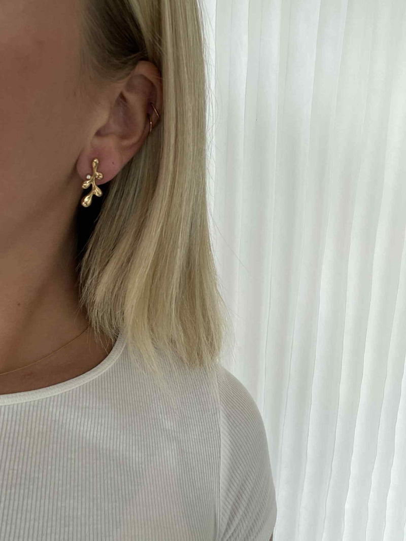 FLOREA Øreringe med diamant