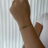 Armring med grøn alashan top