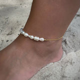Baroque Anklet with pearls